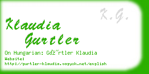 klaudia gurtler business card